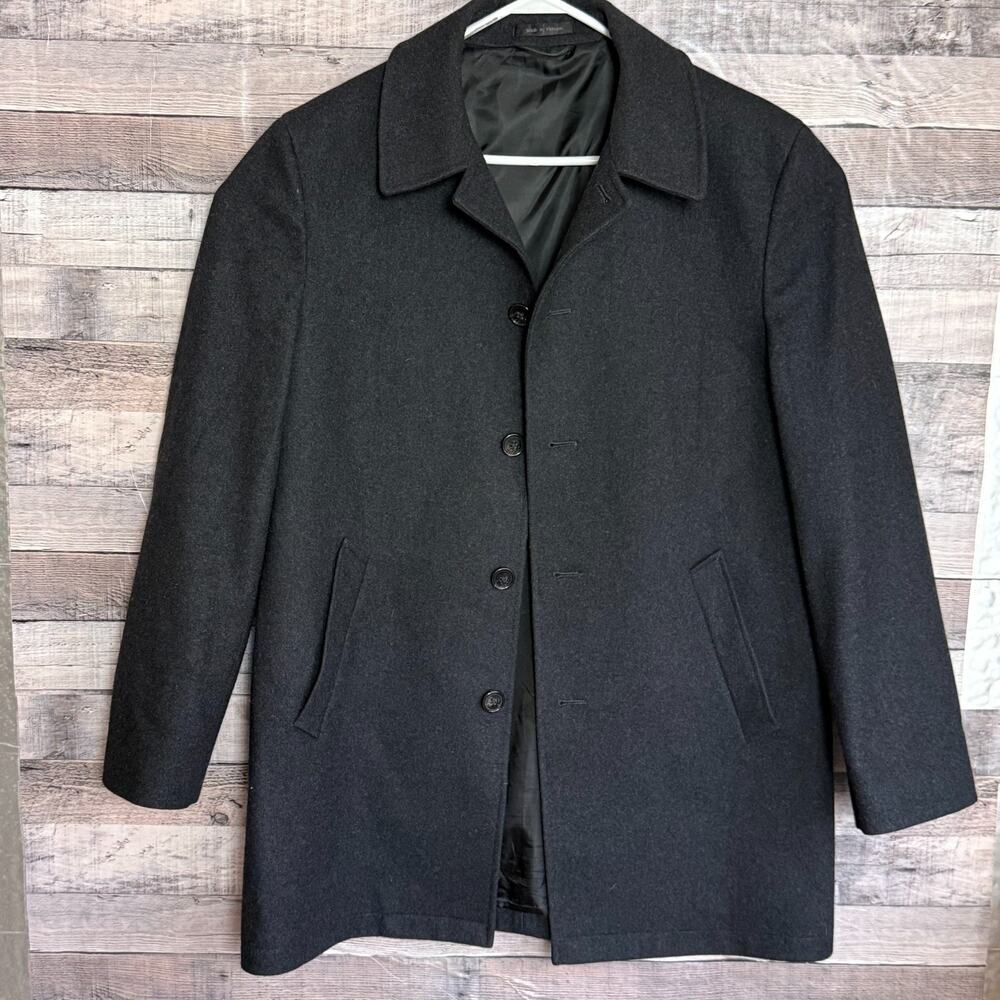 Lauren Ralph Lauren Black Label Wool Overcoat Mens 42R Charcoal Business